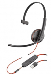 Juhtmega k&otilde;rvaklapid Plantronics Blackwire C3215, must v.