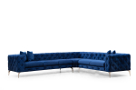 Nurgadiivan Hanah Home Como 569HLN1316, s&uuml;gavsinine v., vasak, 310 x 270 cm x 73 cm