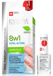 K&uuml;&uuml;nehooldusvahend Eveline Nail Therap 8in1 Total Action Sensitive, 12 ml