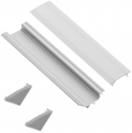LED riba profiil GTV Glax Kampinis 45&deg; ZGLAXKTOMZ, Lint, alumiinium, IP20