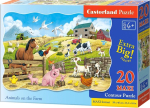 Pusle Castorland Animals On The Farm 342919, 40 cm x 59 cm, 20 tk, mitmev&auml;rviline