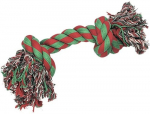 M&auml;nguasi koerale, k&ouml;is Karlie FlossyRope 2 Knots, 43 cm, punane v./roheline v.