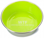 Kauss loomale Beeztees WTF, 16 cm x 16 cm x 5.5 cm, h&otilde;be/roheline