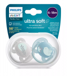 Lutt Philips Avent Ultra Soft Deco, alates 6 kuust, sinine v./hall v.