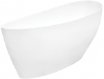 Vann, teisaldatav Besco Keya, 165 cm x 70 cm x 75 cm, ovaalne, valge