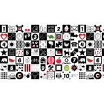 M&auml;ngumatt Bocioland Honeycomb, 200 cm x 150 cm, must v./hall v.