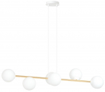 Valgusti rippuv Emibig Gravity 6, E14, 6 x 10 W, kuldne v./valge v.