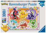 Pusle Ravensburger Pokemon, 49 cm x 36 cm, 100 tk, mitmev&auml;rviline