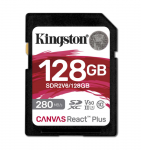 M&auml;lukaart Kingston Canvas React Plus SDR2V6/128GB, 128 GB, 280 Mb/s - 100 Mb/s
