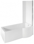 Vann seinaga, sisseehitatav Besco Inspiro, 160 cm x 70 cm, parempoolne, valge