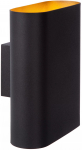 Valgusti seinale Lucide Ovalis 12222/02/30, E14, 2 x 9 W, must v.