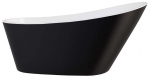 Vann, teisaldatav Besco Melody Black&White Matt, 170 cm x 80 cm x 72 cm, ovaalne, valge/must