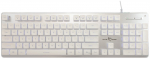 Juhtmega m&auml;nguklaviatuur White Shark Tachi GK-003241, Inglise (US), valge v.