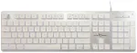 Juhtmega m&auml;nguklaviatuur White Shark Tachi GK-003241, Inglise (US), valge v.