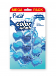WC-puhasti-v&auml;rskendaja Brait Color Splash Volcano Ice, 135 g, 3 tk