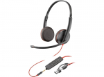 Juhtmega k&otilde;rvaklapid HP Poly Blackwire 3225, must v.
