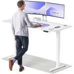Kirjutuslaud reguleeritava k&otilde;rgusega Desktronic HomePro, 180 cm x 80 cm, 61 - 125.5 cm, valge v.