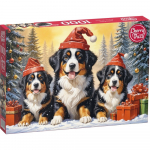 Pusle CherryPazzi Holiday Puppies, 50 cm x 70 cm, 1000 tk, mitmev&auml;rviline
