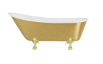 Vann, teisaldatav Besco Olaya Glam, 160 cm x 68 cm x 68 cm, ovaalne, kuldne