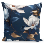 Dekoratiivpadjap&uuml;&uuml;r Mariall Magnolia, valge v./s&uuml;gavsinine v., 40 cm x 40 cm