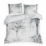 Voodipesukomplekt Spring PTE-222, valge v./hall v., 70 x 80 cm, 200 x 220 cm, 3 os.