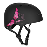 Rulluisutaja kiiver Nils Extreme MTW001 Fly, L (55-61 cm), must v./roosa v.