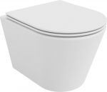 Kahjustatud pakendiga toode. WC-pott, seinapealne Mexen Rico Rimless Slim Duroplast, kaanega, 365 mm x 480 mm