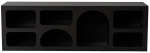 Konsoollaud Nordure Ferlis, must v., 40 cm x 160 cm x 51 cm