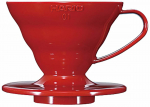 Kohvi tilguti Hario V60-01 VD-01R, 0.2 l, punane v.