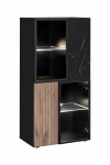 Vitriinkapp ASM Cannes, must v./vicking oak v., 60.2 cm x 36.6 cm x 121.5 cm