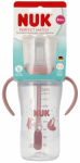 Joogipudel lapsele Nuk Perfect Match Bear, 260 ml, 8 kuud, l&auml;bipaistev v./roosa v.
