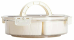 Konteiner toidu jaoks Homla Gaspari Basic, 27 cm x 27 cm, pruunikas v.