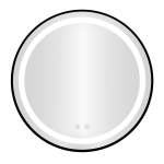 Peegel ModernHome VKM-ECO-2-60, valgustusega, rippuv, 60 cm x 60 cm, must v.