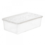 Kaanega hoiukarp, esemete hoidmiseks Plast Team, 7.106 l, l&auml;bipaistev v., 33.8 x 18.8 x 9.7 cm