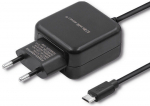 Telefoni laadija Qoltec 50196, Micro USB/Europlug, must v., 12 W