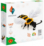 Paberkujukeste valmistamise komplekt Alexander 3D Origami Bee, valge v./must v./kollane v.