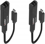 Pikendusjuhe Lindy 100m Fibre Optic USB 3.2 Type C Extender 43312 USB-C male/Duplex LC female, USB-C male/Duplex LC female, must v.