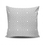Dekoratiivpadjap&uuml;&uuml;r Mioli Decor NKLF-125, valge v./hall v., 43 cm x 43 cm