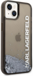Telefoni &uuml;mbris Karl Lagerfeld Translucent Liquid Glitter Case, Apple iPhone 14 Plus, must v.