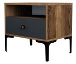 &Ouml;&ouml;kapp Kalune Design Lizbon 529, antratsiit v./p&auml;hklipuu v., 50.8 cm x 56 cm x 40 cm