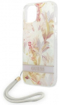 Telefoni &uuml;mbris Guess Flower Strap, Apple iPhone 14 Plus, hele pruun