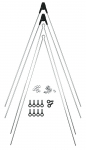 Kinnitus SKS Mounting For Mudguards 90304B MUDG306, metall, h&otilde;be, 4 tk