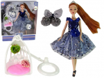 Nukk aksessuaaridega Lean Toys Emily kiigega, 30 cm, Mitmev&auml;rviline