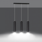 Valgusti rippuv Emibig Luna 3, GU10, 3 x 8 W, must v.