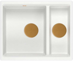 K&ouml;&ouml;givalamu Quadron Logan 150, graniit, 56 cm x 46 cm x 22 cm, valge v./vask v.