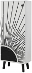 Kingakapp Kalune Design Vegas SB 963, valge v./must v., 38 cm x 50 cm x 135 cm