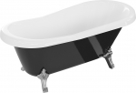Vann, teisaldatav Mexen Retro, 73 cm x 150 cm x 41 cm, ovaalne, valge/must