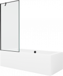 Vann seinaga, teisaldatav Mexen Cube, 170 cm x 80 cm x 39 cm, ristk&uuml;lik, l&auml;bipaistev/valge
