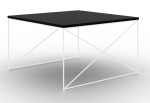 Kohvilaud ADRK Nelia, valge v./must v./grafiit v., 75 cm x 75 cm x 43 cm