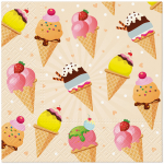 Pabersalvr&auml;tikud PAW Ice Cream, 33 cm x 33 cm, mitmev&auml;rviline, 20 tk